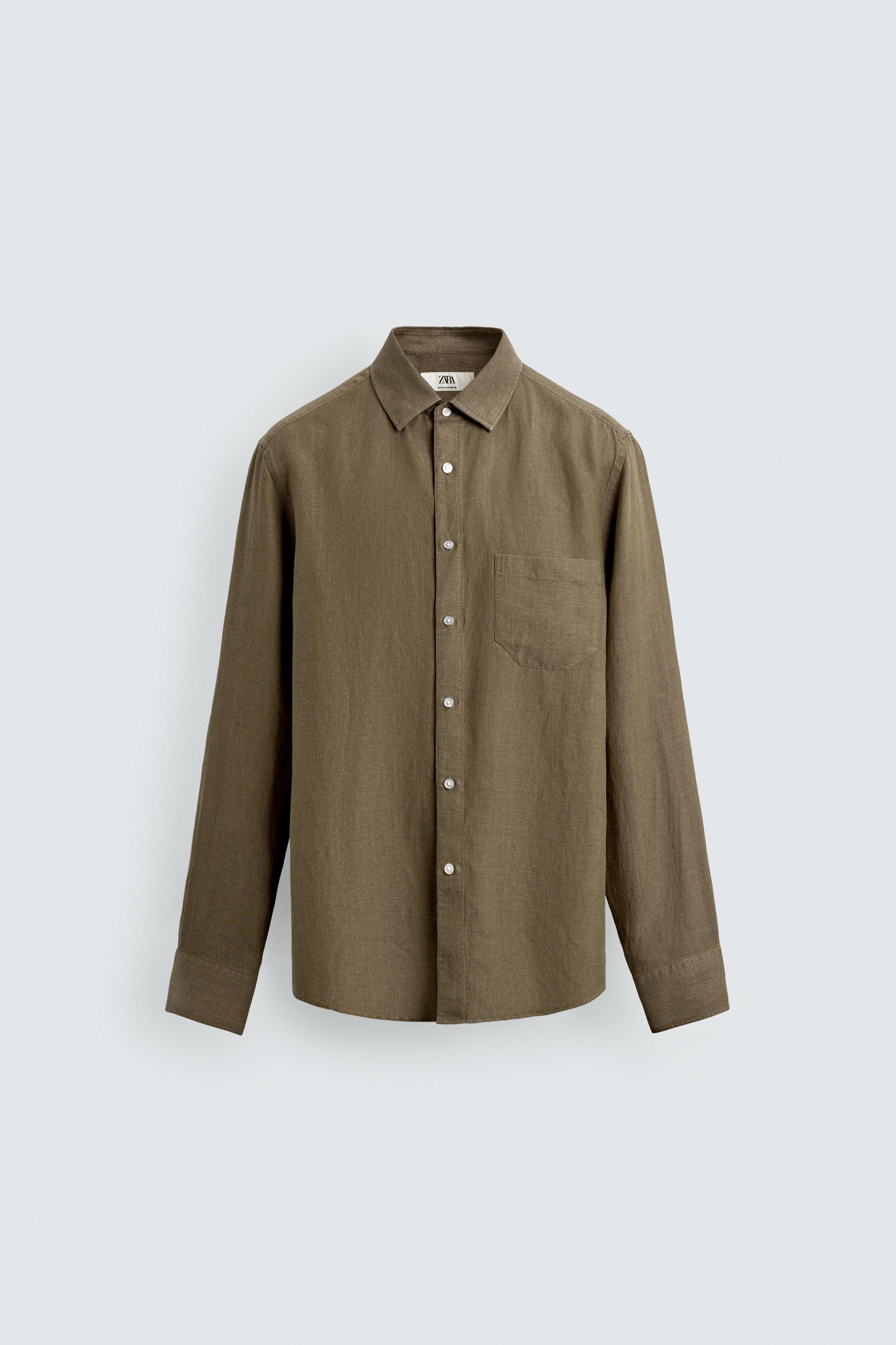 REGULAR FIT LINEN - LYOCELL SHIRT